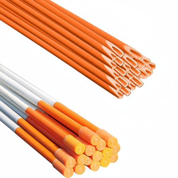 FiberMarker 48 in. Reflective Driveway Markers Driveway Poles for Easy Visibility at Night 5/16 in. Dia Orange, (50-Pack)