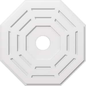 1 in. P X 12 in. C X 30 in. OD X 5 in. ID Westin Architectural Grade PVC Contemporary Ceiling Medallion