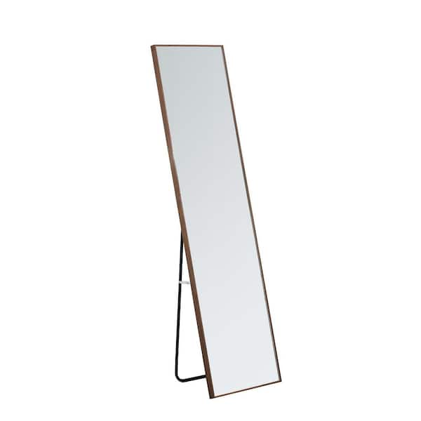 Miscool Anky Brown 15 in. W x 58 in. H Rectangle Wood Framed Full Length Mirror