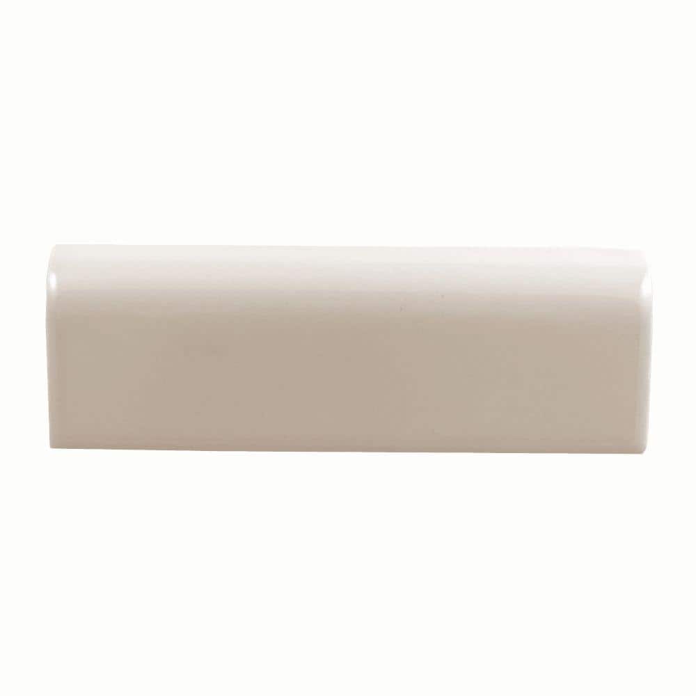 Tile Caps Kitchen Daltile Semi-Gloss Almond 2 in. x 6 in. Ceramic V-Cap Trim Wall Tile (0 ...