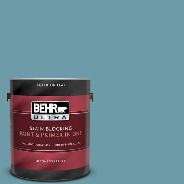 BEHR ULTRA 1 gal. #UL220-2 Voyage Flat Exterior Paint and Primer in One