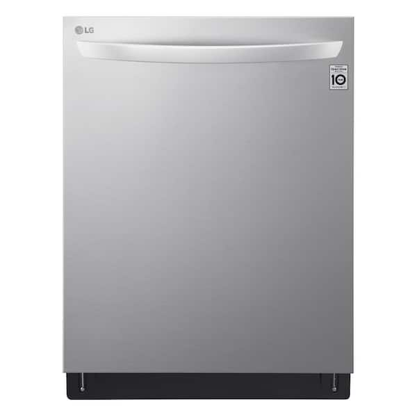 LG 24 in. PrintProof Stainless Steel Top Control Built-In Smart Dishwasher with Stainless Steel Tub and QuadWash, 44 dBA