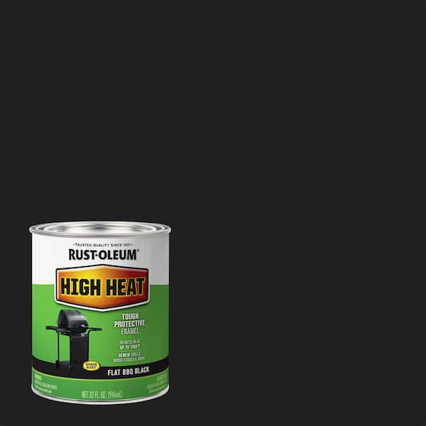 Rust-Oleum Specialty 1 Quart High Heat Flat/Matte Bar-B-Que Black Enamel Interior/Exterior Paint (2-Pack)