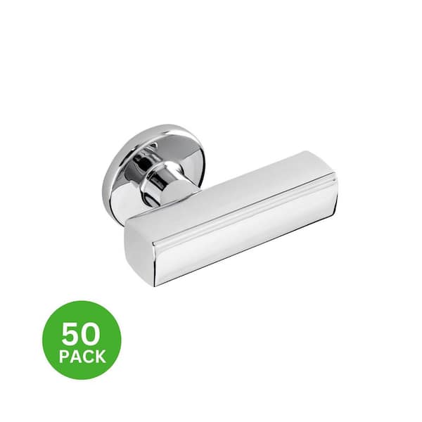 50-Pack Flynn 1-7/8 in. (48 mm) Modern Chrome Off-Centered Bar Cabinet Knob