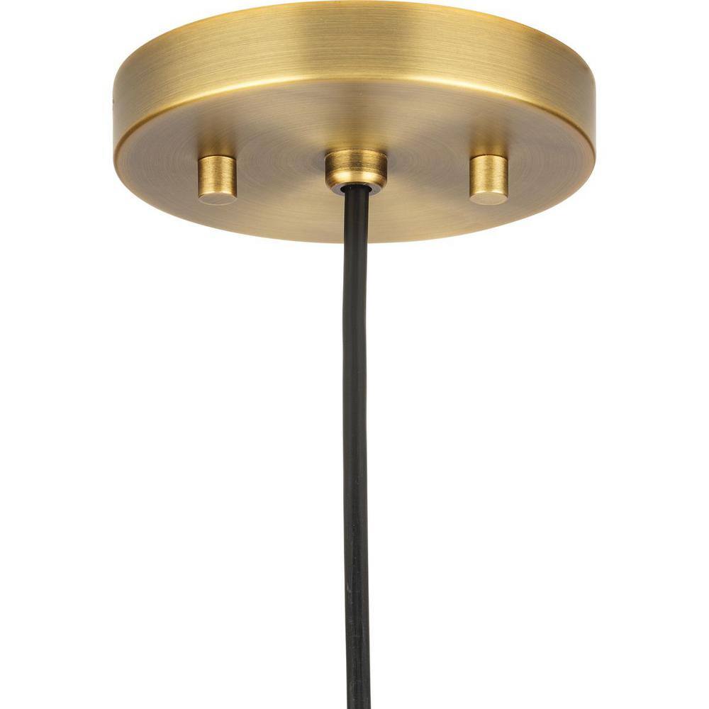 Vintage Brass and Etched Glass Cylinder Pendant Light