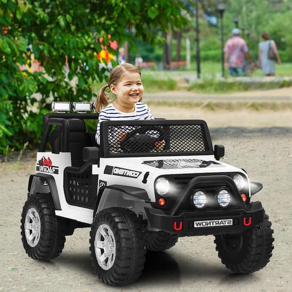 Lowestbest Kids Electric Cars, Battry-Powered Ride On Mini Car Gifts, Kids  Ride-On Truck Vehicle Car w/ Remote Control, White 