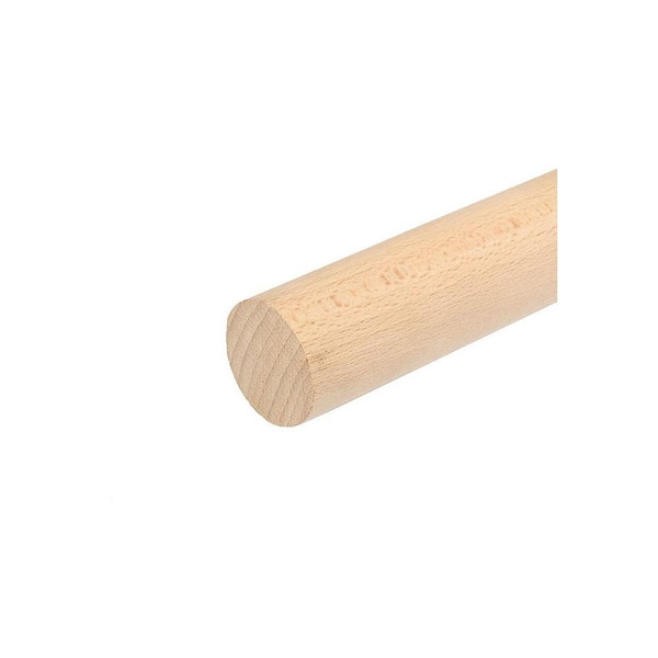 Prova PA3 79 in. x 1-1/2 in. Unfinished Beech Wood Handrail
