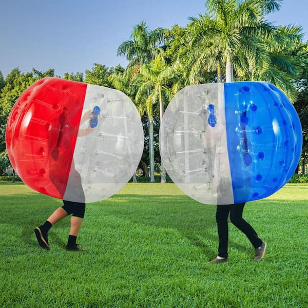 VEVOR Inflatable Bumper Balls 2-Piece Bubble Soccer Balls 5 ft. PVC Inflatable Body Zorb Balls for Adults or Children