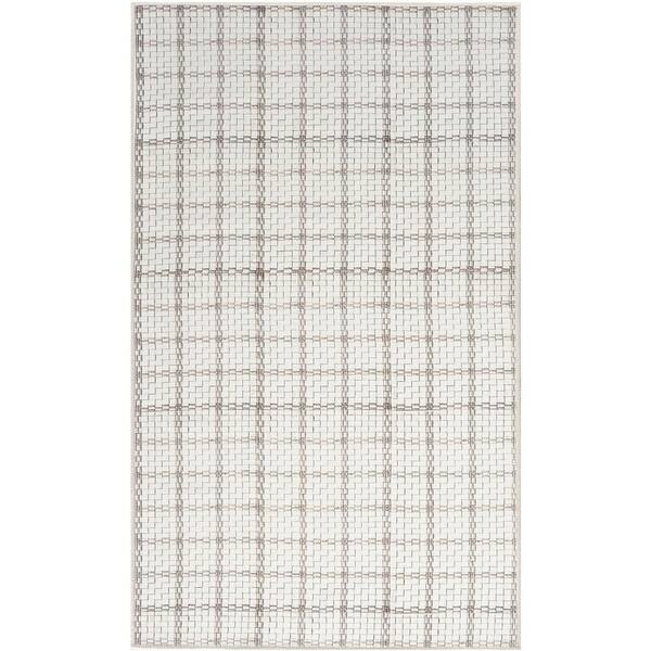Nourison Washables Ivory 3 ft. x 5 ft. Geometric Contemporary Area Rug