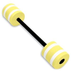 Yellow 30 in. Aqua Fitness Swim Bar with Padded Grip