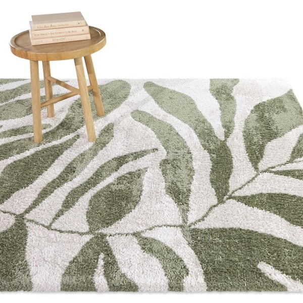Misan Green 4 ft. x 6 ft. Abstract Area Rug