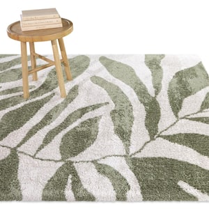 Misan Green 5 ft. x 7 ft. Abstract Area Rug