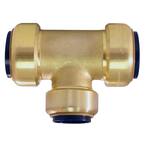 1 in. x 1 in. x 3/4 in. Brass Push-to-Connect Reducer Tee