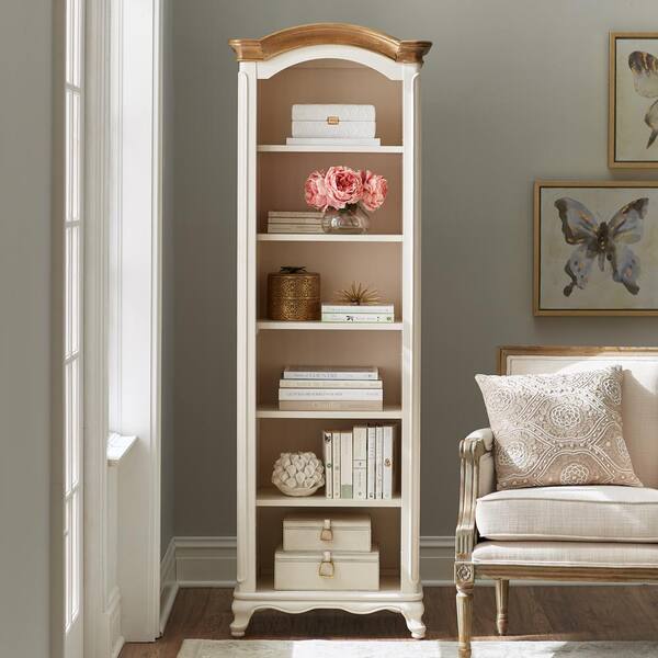 Home Decorators Collection Provence Ivory Open Bookcase With Ash Brown Top 72 In 9939000510 - Home Decorators Provence Collection