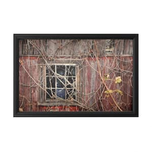 "Old Barn Window" by Lois Bryan Framed with LED Light Landscape Wall Art 16 in. x 24 in.