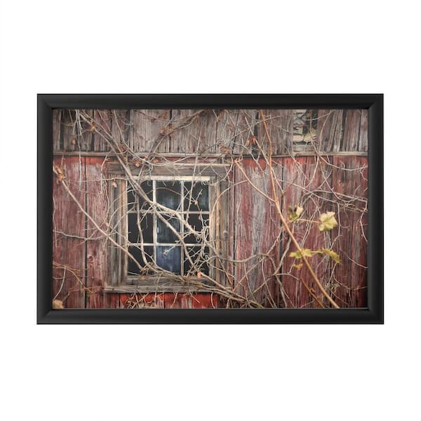 Trademark Fine Art Old Barn Window By Lois Bryan Framed With Led Light Landscape Wall 16 In X 24 Lbr0231 B The Home Depot - How To Frame A Wall With Multiple Windows