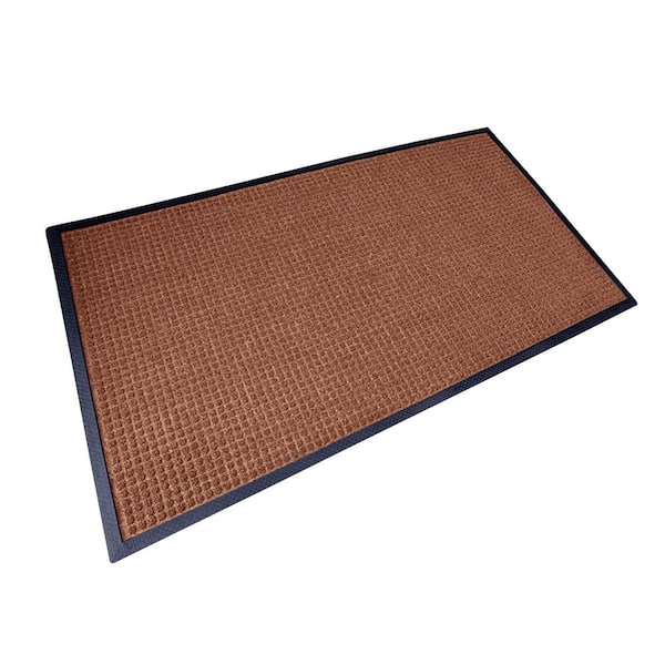 Rhino Mats - Town N Country Brown 24 in. x 36 in. Rubber Non-Slip Indoor Outdooor Entryway Floor Mat