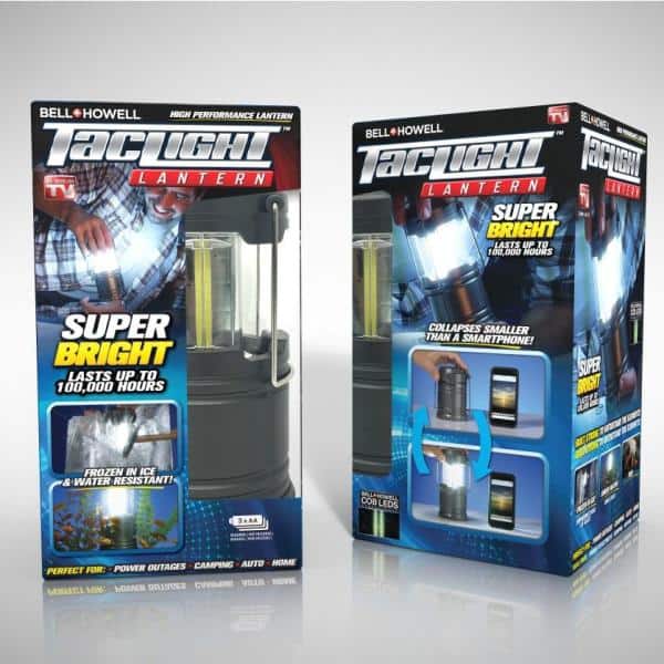Tactical LED Lantern 400 Lumens Impact-Resistant Gray Plastic