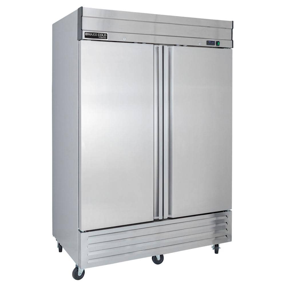 V-Series 2-Solid Door Reach-In Refrigerator, Bottom Mount, 54 Watt, 42 cu. 