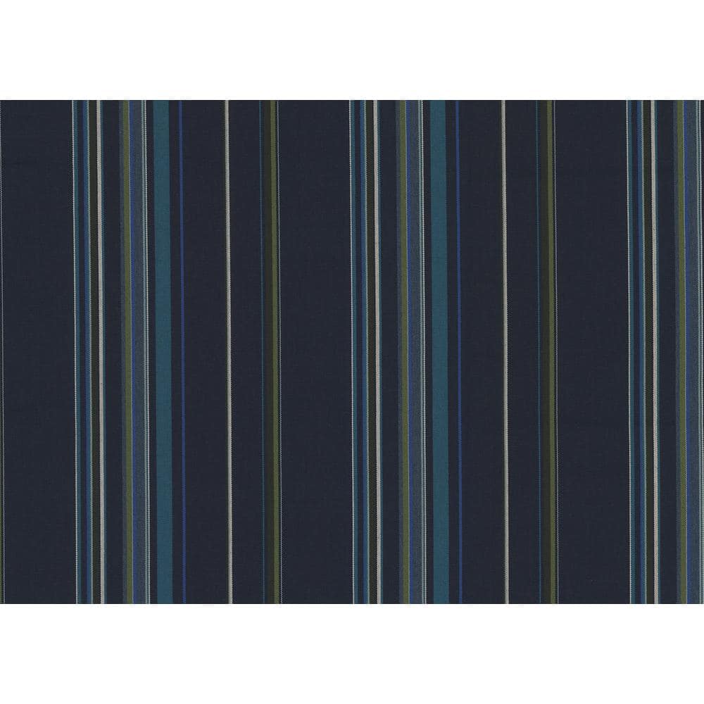 Stanton Lagoon Navy Stripe Square Outdoor Throw Pillow Set