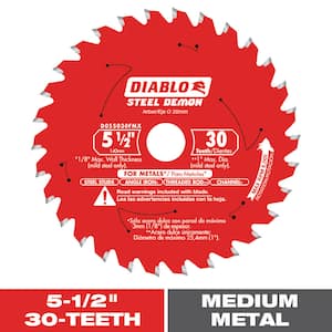 5-1/2in. x 30-Tooth Steel Demon Carbide-Tipped Circular Saw Blade for Medium Metal