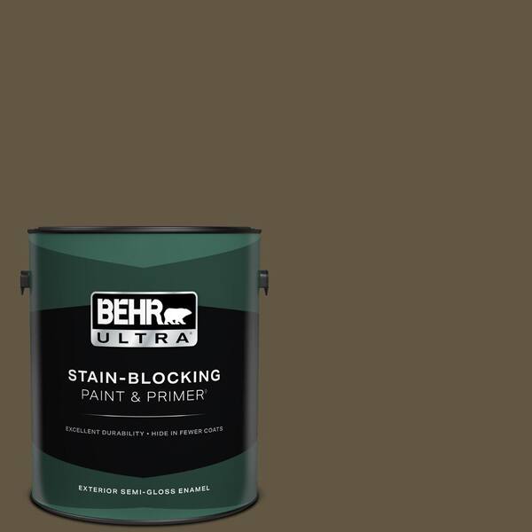 BEHR ULTRA 1 gal. #S-H-750 Mountain Trail Semi-Gloss Enamel Exterior Paint & Primer