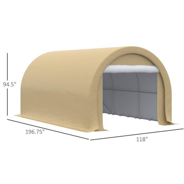 ToolCat 10 ft. x 16 ft. Portable Garage Heavy-Duty Carport Storage