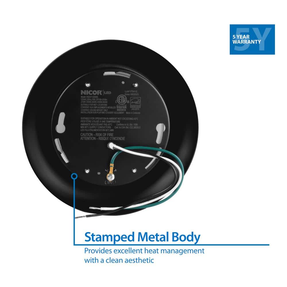 4-Inch Black LED Round Surface Mount Downlight