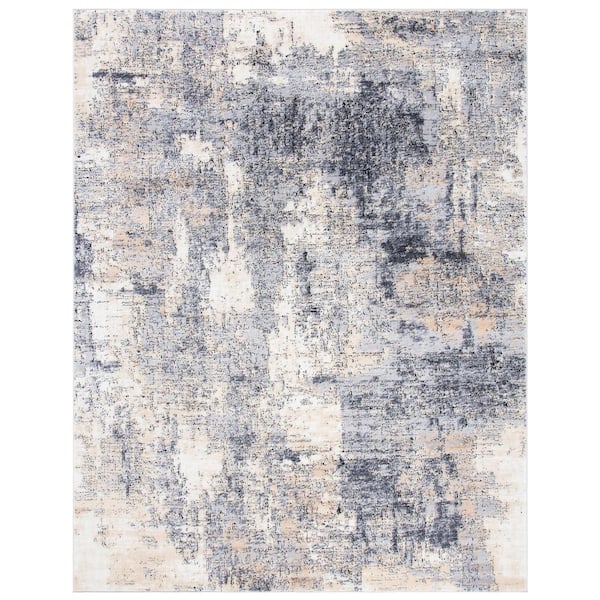Amelia Gray/Gold 9 ft. x 12 ft. Distressed Area Rug