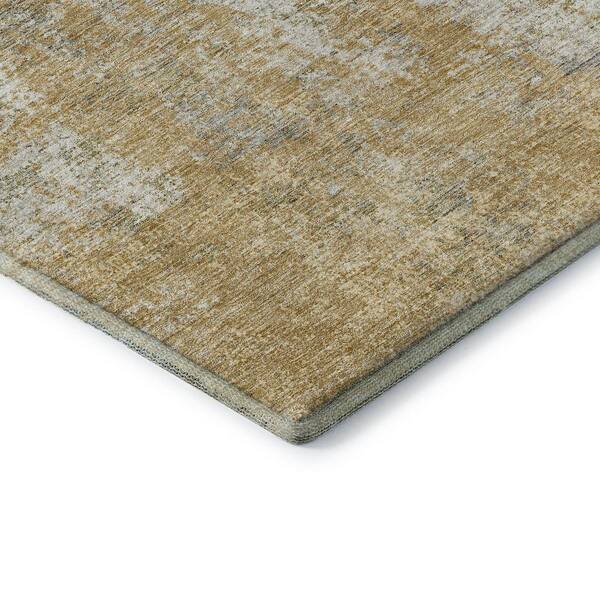 Mayfield Premium Machine Washable Abstract AMF940 Wheat 2 ft. x 3 ft. Area Rug