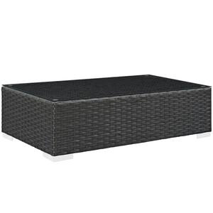 Sojourn Patio Wicker Outdoor Coffee Table in Chocolate