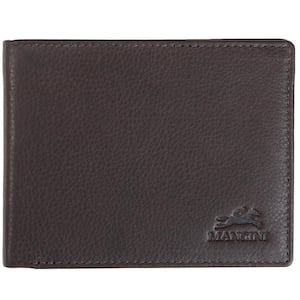 Monterrey Collection Brown Leather RFID Secure Left Wing Wallet