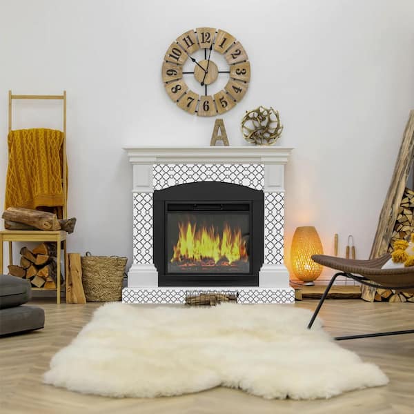 Black and White B4 4 in. x 4 in. Vinyl Peel and Stick Tile (24 Tiles, 2.67 sq.ft./Pack)