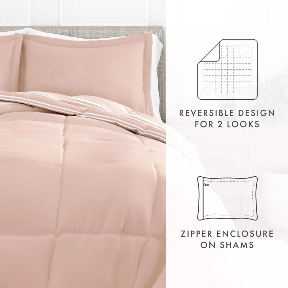 King Clay Reversible Down Alternative Microfiber Bedspread Set