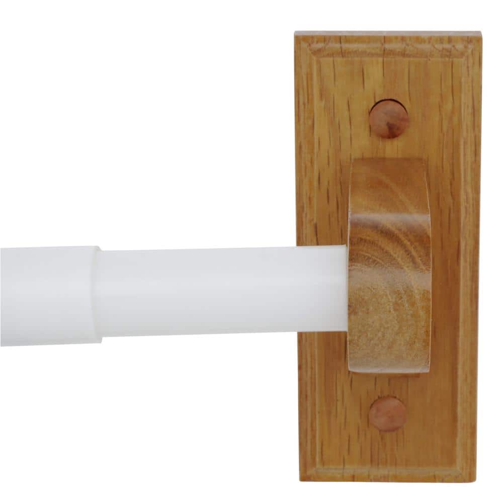 Honey Oak 4-Piece Bathroom Hardware Kit with Towel Bar