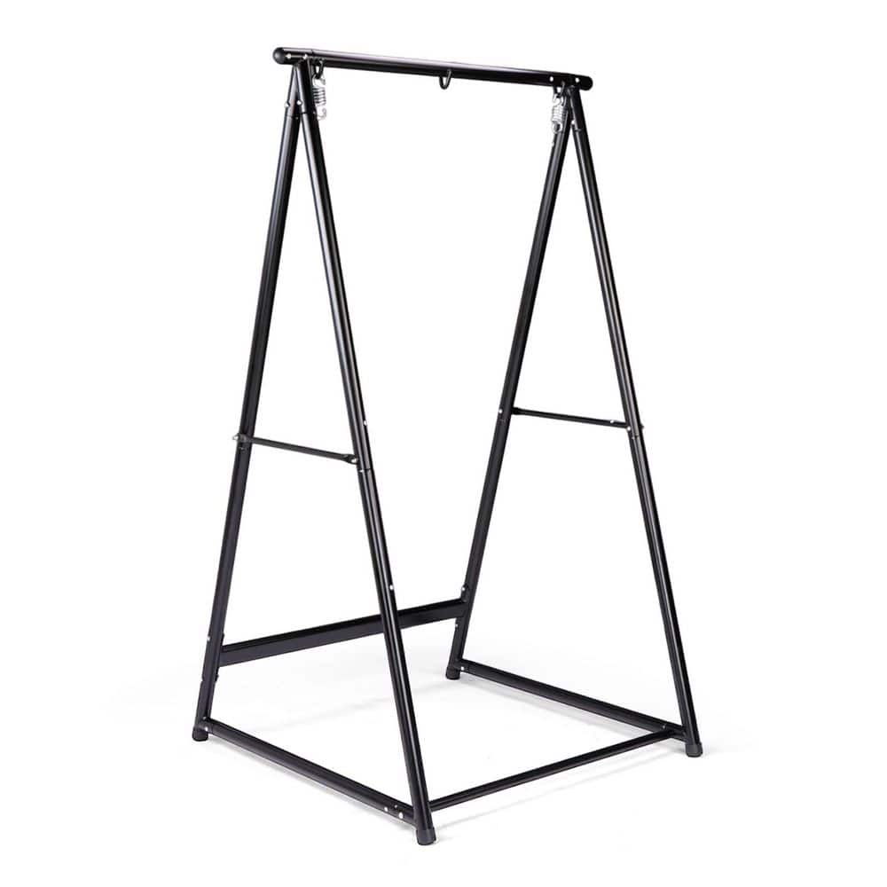 5.9 ft. Metal Hammock Stand in Black With 3 Hooks For Indoor Outdoor price history on PriceWatchPro