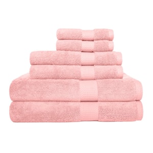 Cheswick 6-Piece Pale Rosette Dobby Solid Cotton Bath Towel Set