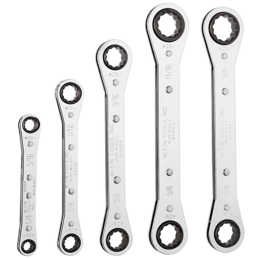 The Original Pink Box PINK 5-Piece MM Ratcheting Wrench Set