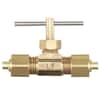 1/4 in. OD Compression Brass Valve Fitting