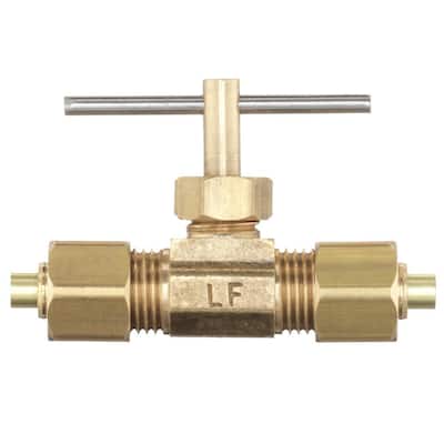 1/4 in. OD Compression Brass Valve Fitting