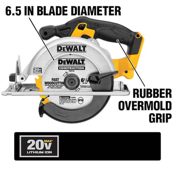 DCS393-Circular-Saw-6.5-in-Blade-Diameter-Rubber-overmold-grip