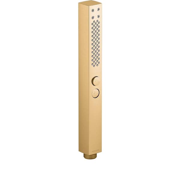 KOHLER Shift Plus 2-Spray Patterns 1.13 in. Wall Mount Handheld Shower Head 1.75 GPM in Vibrant Brushed Moderne Brass