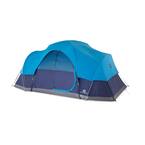 8-Person 3 Season Easy Up Camping Dome Tent with Mesh Wall and Rainfly, Blue