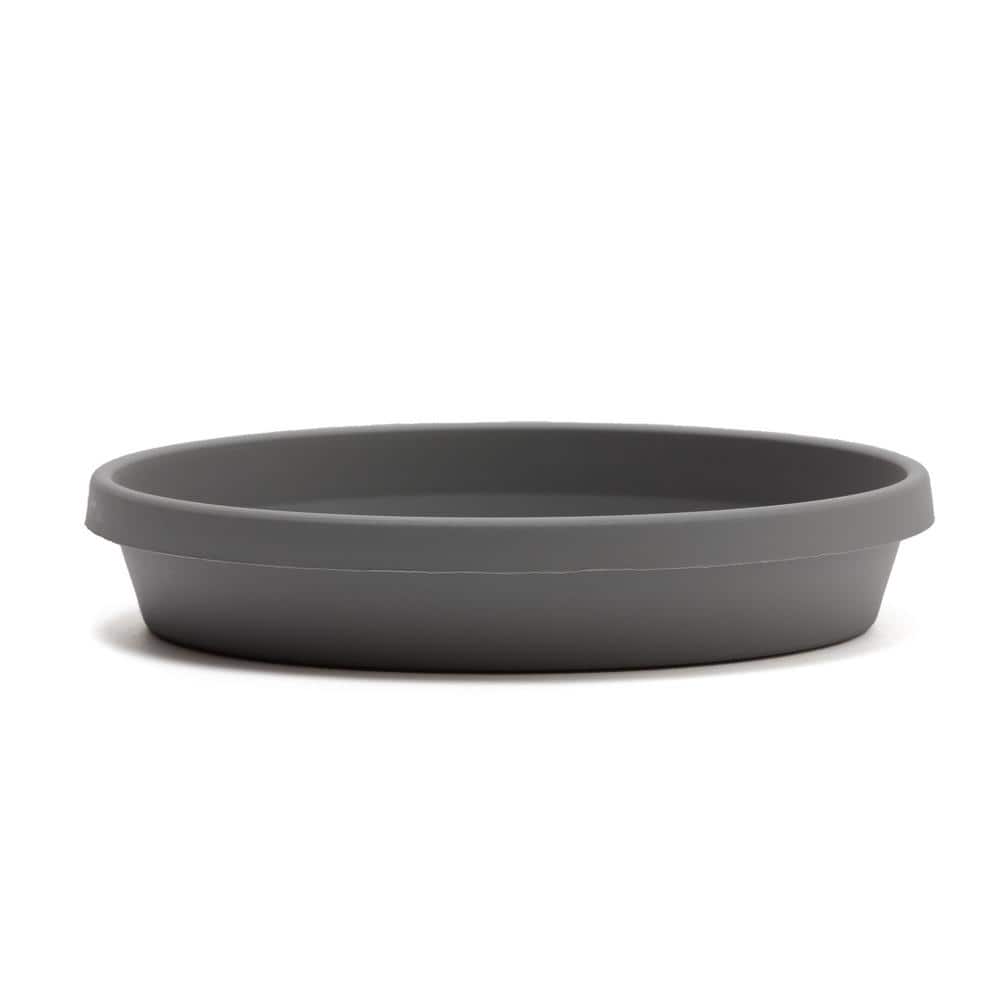 14 Terra Plant Saucer Tray for Planters Charcoal - Bloem