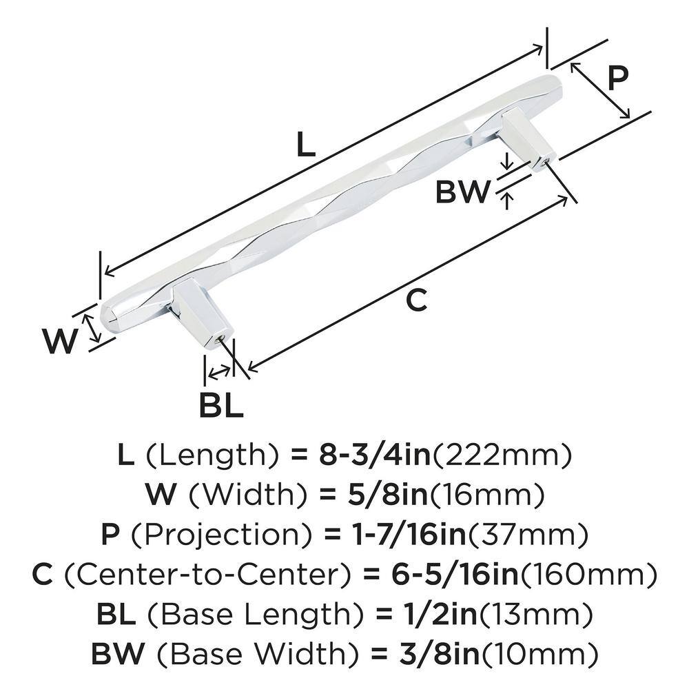 St. Vincent Polished Chrome 8.75" Bar Pull with Mounting Hardware