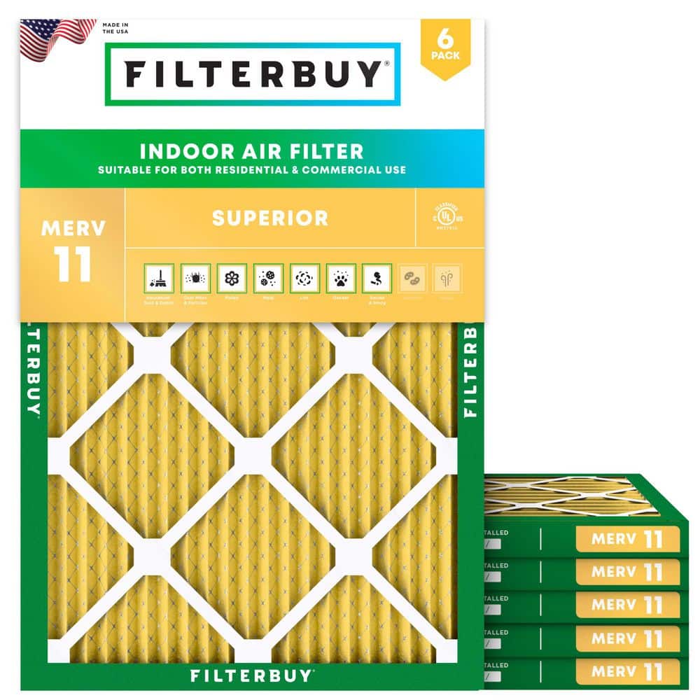 16.25 in. x 21.25 in. x 1 in. MERV 11 (FPR 7) Allergen Defense Pleated HVAC AC Furnace Air Filters Replacement (6-Pack) price history on PriceWatchPro