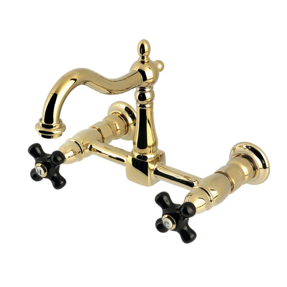 Duchess 2-Handle Wall-Mount Standard Kitchen Faucet in Polished Brass price history on PriceWatchPro
