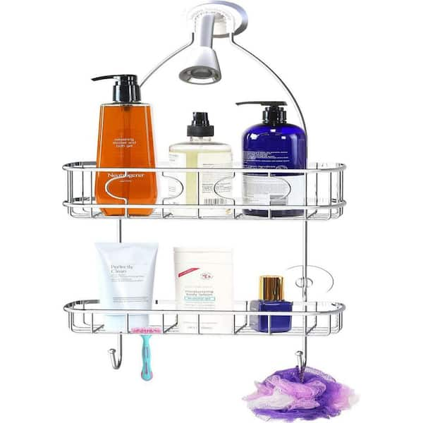 Dracelo 12 in. W x 4.72 in. D x 8.23 in. H White Shower Caddy