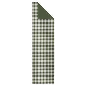 Buffalo Check 13 in. W x 72 in. L Sage Checkered Polyester/Cotton Table Runner