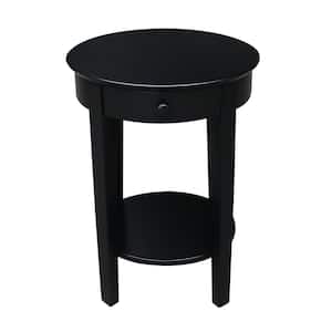 Phillips Black Solid Wood Accent Table